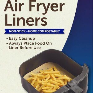 Reynolds Kitchens Air Fryer Liners Disposable, Unbleached Parchment Paper Sheets